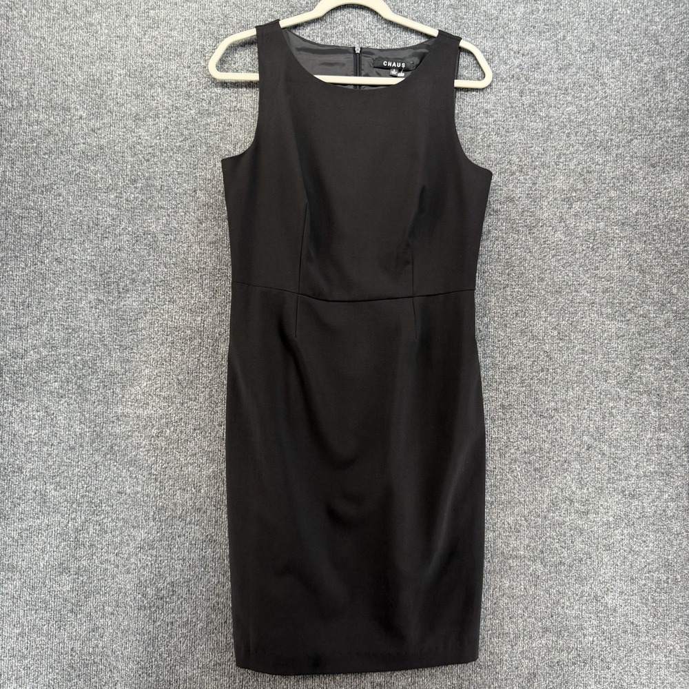 Chaus Dress Size 6 Black Sheath Sleeveless Office Classy Old Money Quiet Luxury